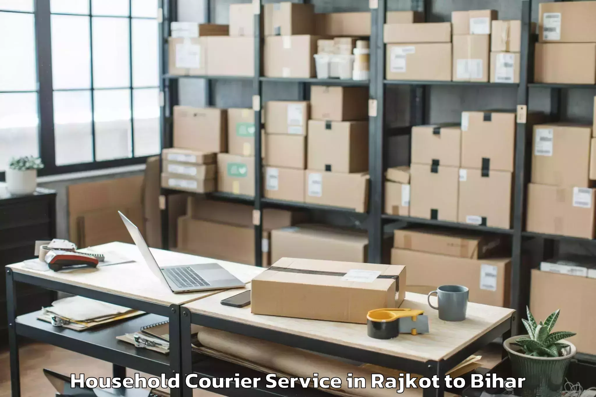 Professional Rajkot to Sharfuddinpur Household Courier